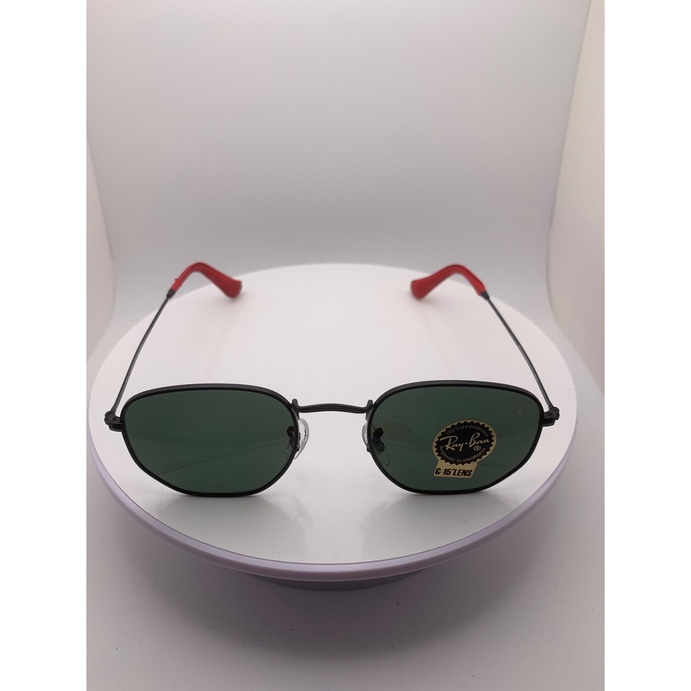 NIB Ray-Ban Scuderia Ferrari Hexagonal Sunglasses Black Red RB3548-N F009/31